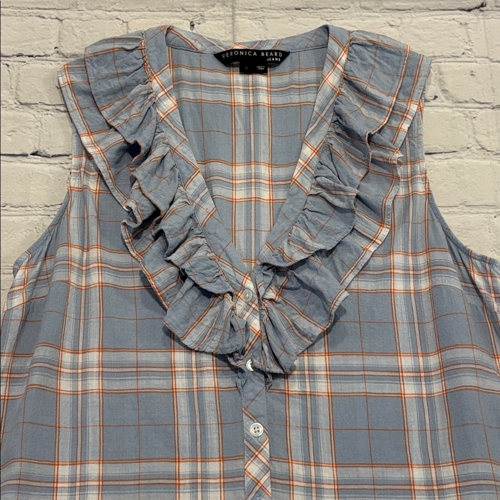 Veronica Beard Leina Shirt in Vapor Multi - Picture 4 of 16